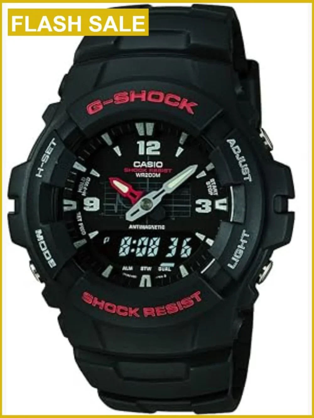 Shock Resistant Analog Digital Watch 200M Water Resistant Anti Magnetic